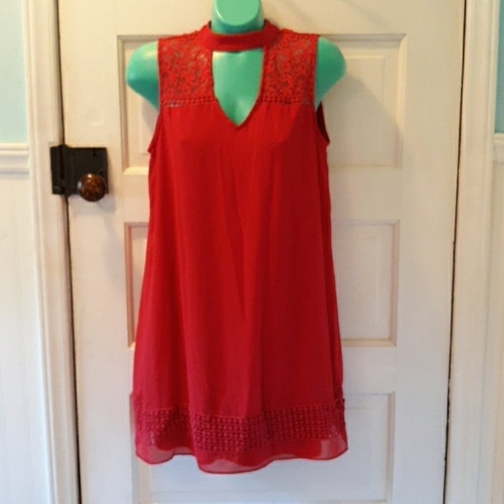 A.Byer red midi dress